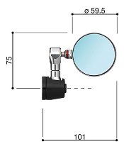 Rizoma Mirror SPY-R left, right, silver - universally usable