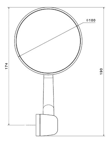 Rizoma Mirror SPIRIT RS left, right, black - universally