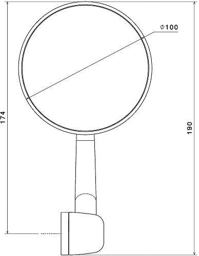 Rizoma Mirror SPIRIT RS left, right, black - universally