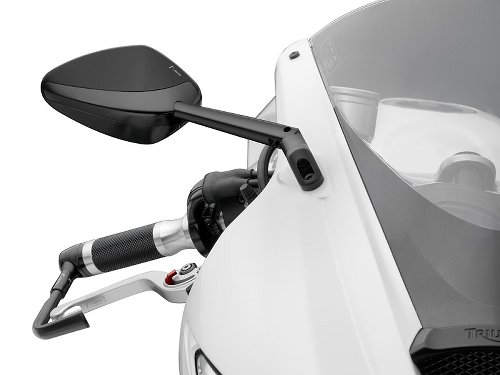 Rizoma Mirror VELOCE for front panels, black - universally