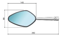 Rizoma Spiegel VELOCE L Naked für Lenker links, rechts,