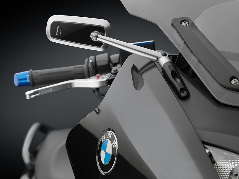 Rizoma Mirror adapter, black - BMW C 600 Sport / C 650 GT