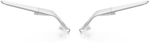 Rizoma mirror set Stealth, silver - right & left