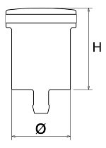 NML Rizoma fluid reservoir without inspection glass, blue