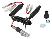 Rizoma mini turn signal, silver - LEGGERA L front