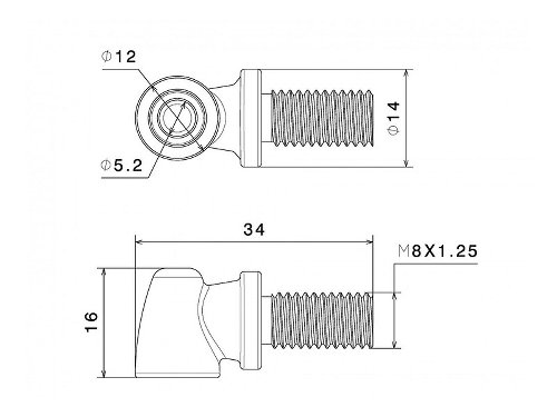 Rizoma indicator adapter, black - can be used for front /