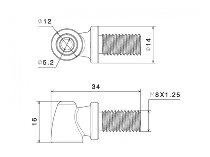 Rizoma indicator adapter, black - can be used for front /