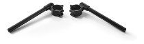 Rizoma clip on handlebar kit, black (universally useable)