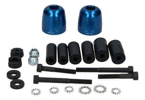 Rizoma handlebar endcaps, blue (universally useable)