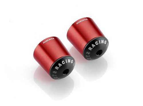 Rizoma Handlebar end caps, red