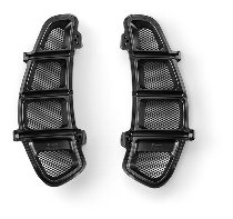 Rizoma Grille d`entrée d`air boîte à gants (paire), noir -