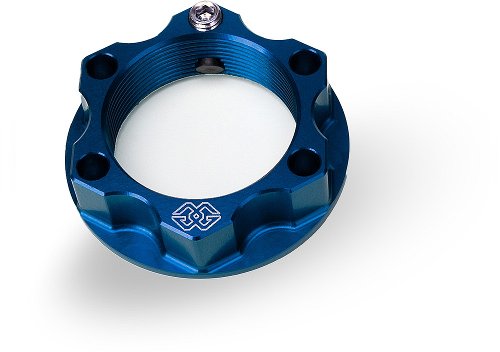 Gilles top yoke nut ACMA aluminum M22X1,0, blue