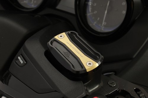 GILLES Brake fluid container cover front, black-gold -