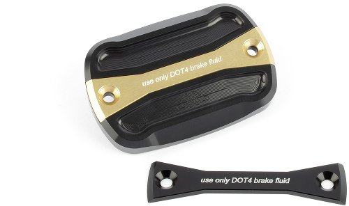 GILLES Brake fluid container cover front, black-gold -
