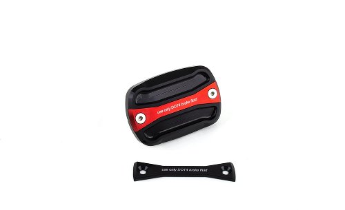 GILLES Brake fluid container cover front, black-red - Yamaha