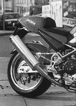 Diopa Sitzbank Einmann komplett Kunstleder - Ducati 750,