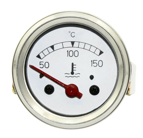 Thermomètre d´huile 52mm blanc/rouge