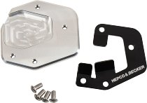 Hepco & Becker Piastra cavalletto laterale, nero / argento -