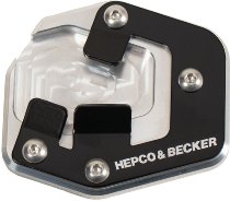 Hepco & Becker Side stand plate, black / silver - Moto