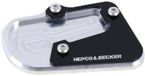 Hepco & Becker Seitenständerplatte, Silber / Schwarz - BMW R