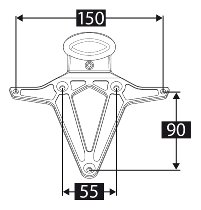 Kellermann license plate bracket KH 1000 black