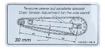 Ducati Sticker chain tension - 750, 800, 900, 1000 SS i.e.