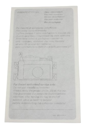 Ducati autocoll cache d`unité de contrôle ´ne pas enlever´,