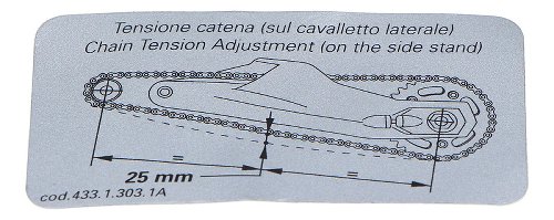 Ducati Sticker chain tension - 749 S 2003