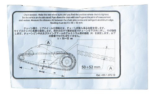 Ducati Aufkleber älettenspannungäl1199/12