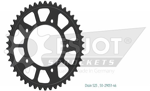 ESJOT Kettenrad 29051, 46Z Teilung 525