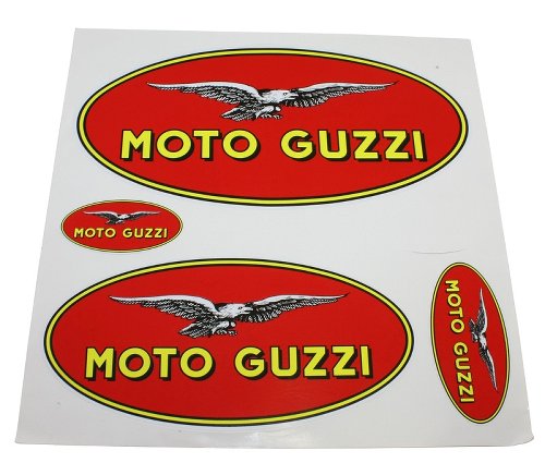 Moto Guzzi Aufklebersatz 4 Stück oval