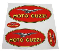 Moto Guzzi Set de 4 autocollants oval