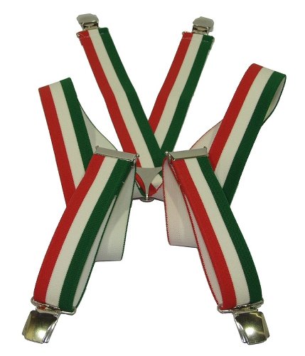 NML Hosenträger Italien Grün Weiß Rot