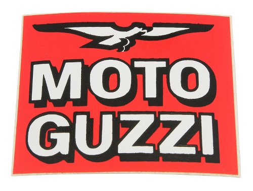 Moto Guzzi Aufkleber eckig, 4x5cm, rot