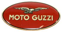 Moto Guzzi Aufkleber oval, rot, rechts 83x45mm erhaben