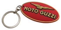 Schlüsselanhänger Moto Guzzi oval, rot, Gummi