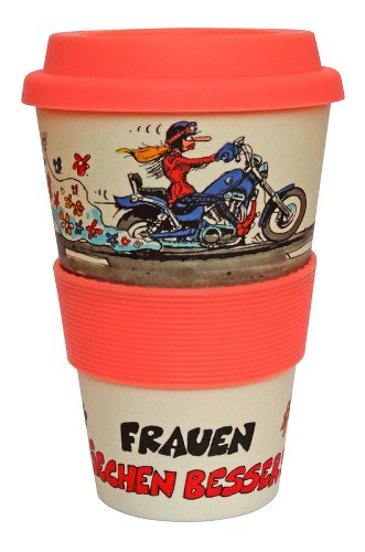 Motomania Kaffeebecher to Go, Frauen riechen besser, Bambus