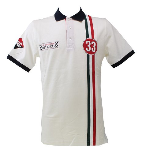 Dellorto Polo-Shirt `Inc 1933`, weiß, Größe: S