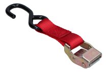 Locking tie downs 2 x 1,5m, red, with S-hooks (max. 1.500