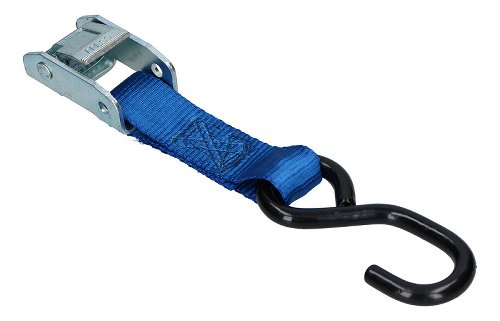 Locking tie downs 2 x 1,5m, blue, with S-hooks (max. 1.500