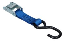 Locking tie downs 2 x 1,5m, blue, with S-hooks (max. 1.500