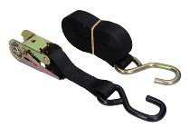 Lashing strap 5.0m, black, with ratchet