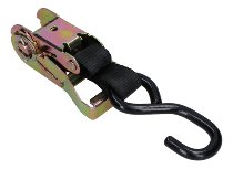 Ratchet tie downs 2 x 1,8m, black (max. 1.500 lbs)