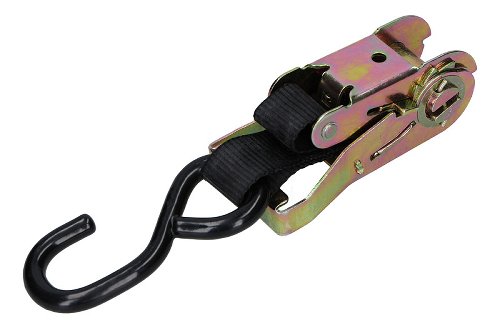 Ratchet tie downs 2 x 1,8m, black (max. 1.500 lbs)