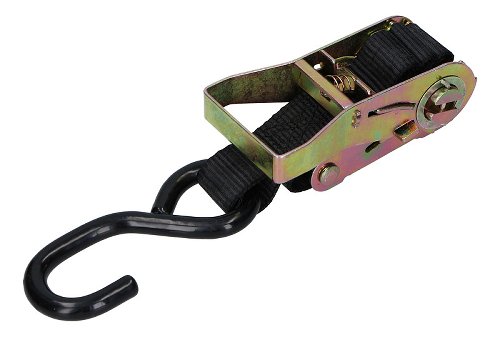 Ratchet tie downs 2 x 1,8m, black (max. 1.500 lbs)