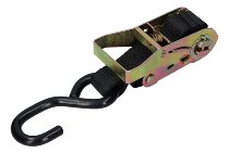 Ratchet tie downs 2 x 1,8m, black (max. 1.500 lbs)