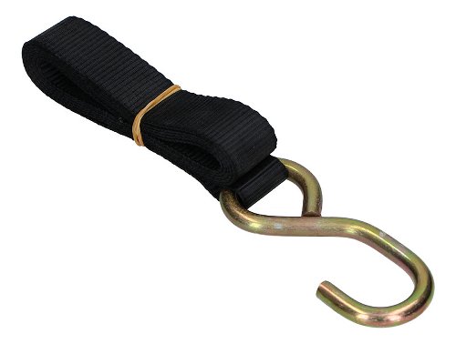 Ratchet tie downs 2 x 1,8m, black (max. 1.500 lbs)