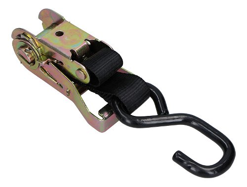 Ratchet tie downs 2 x 4,5m, black (max. 1.800 lbs)