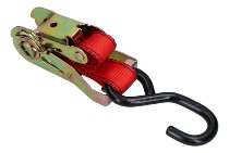 Ratchet tie downs 2 x 4,5m, red (max. 1.800 lbs)