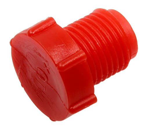 Screw M10x1, red, plastic